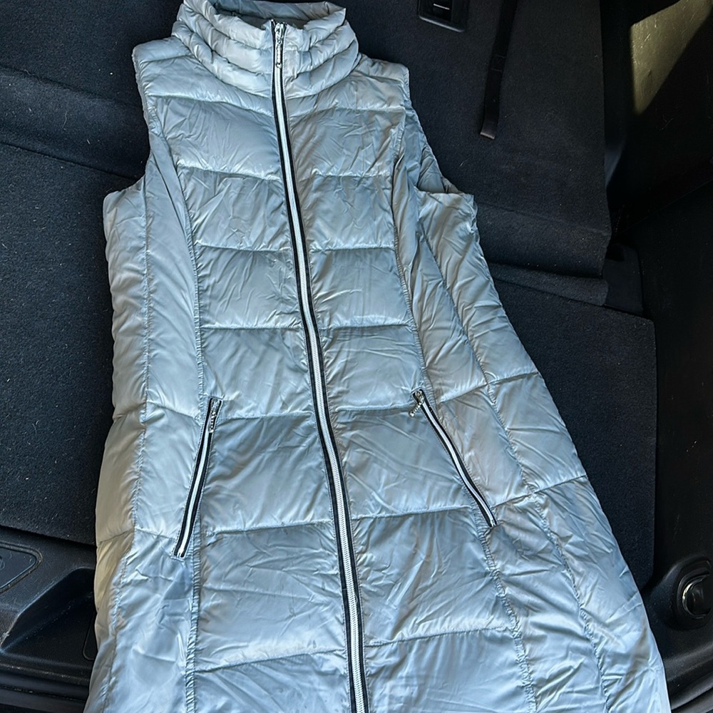 Vest, silver /grey, with mild unnoticeable stain that would probably come out